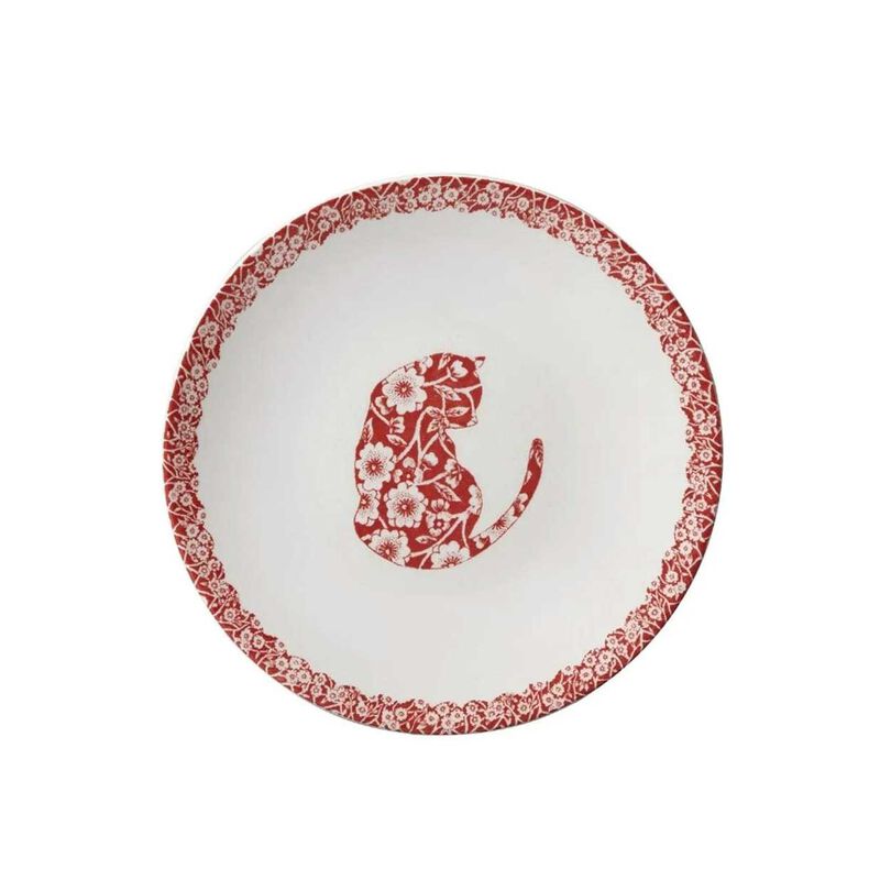 Burleigh Red Calico Cat Butter Pat image number 1